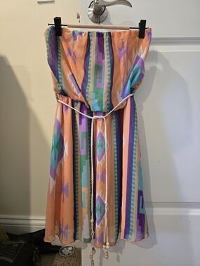 Aztec Strapless Dress